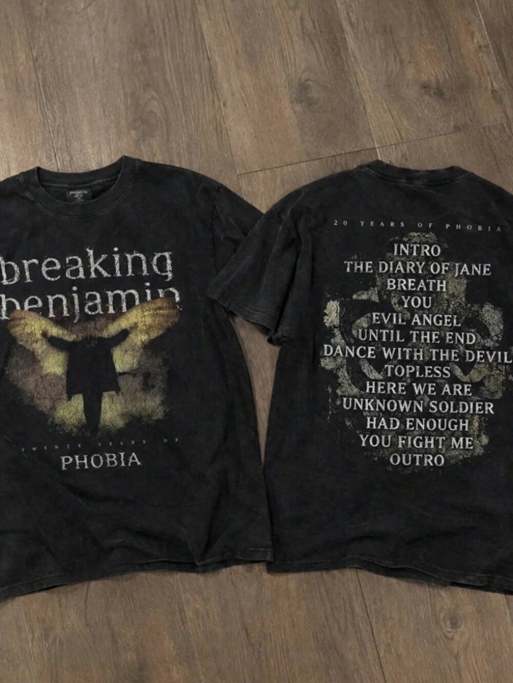 Breaking Benjamin Phobia 20 Years Anniversary Two-Sided Black Reprint T-Shirt